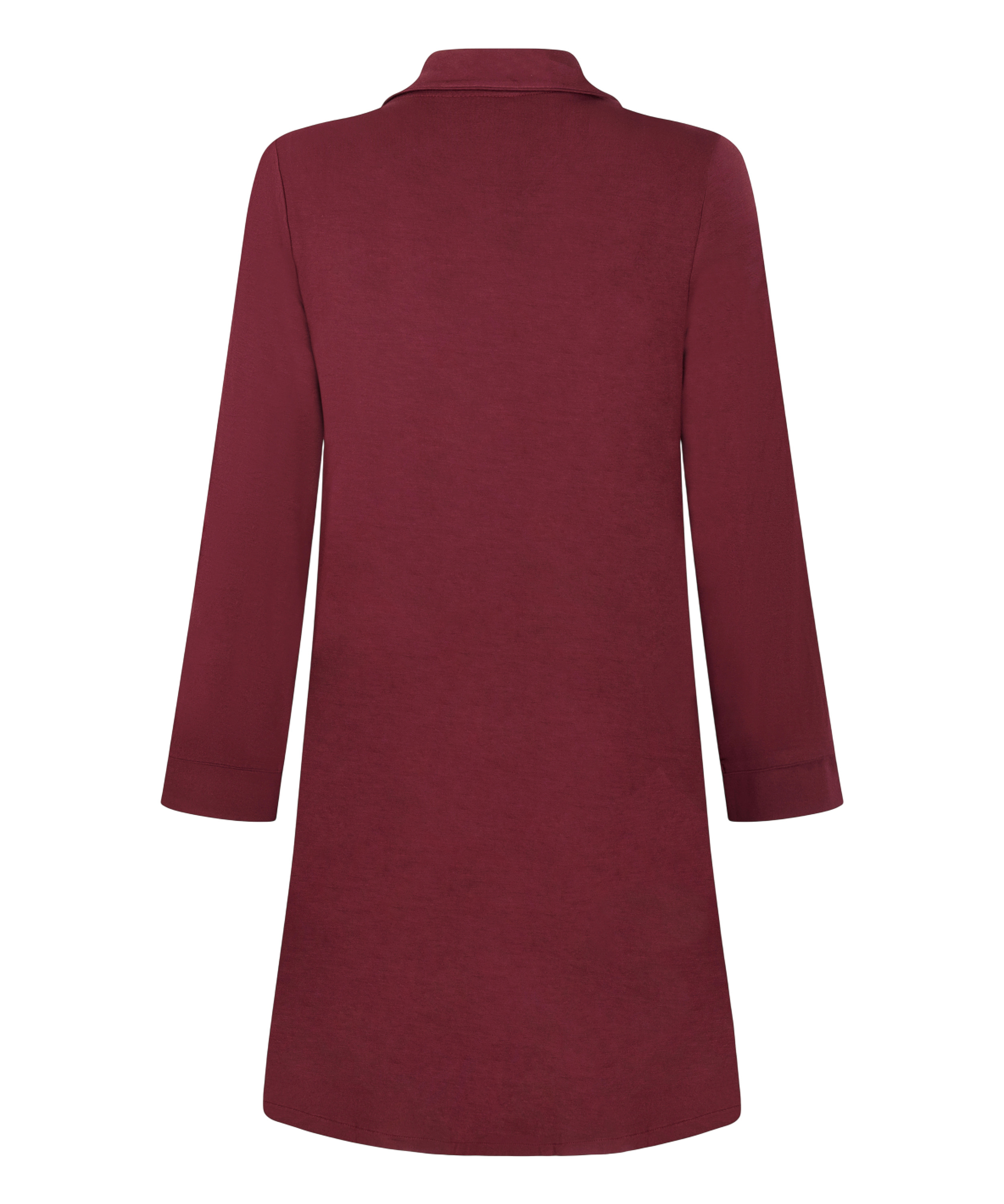 Lang&aelig;rmet jerseyskjortekjole Essential, Lilla, main