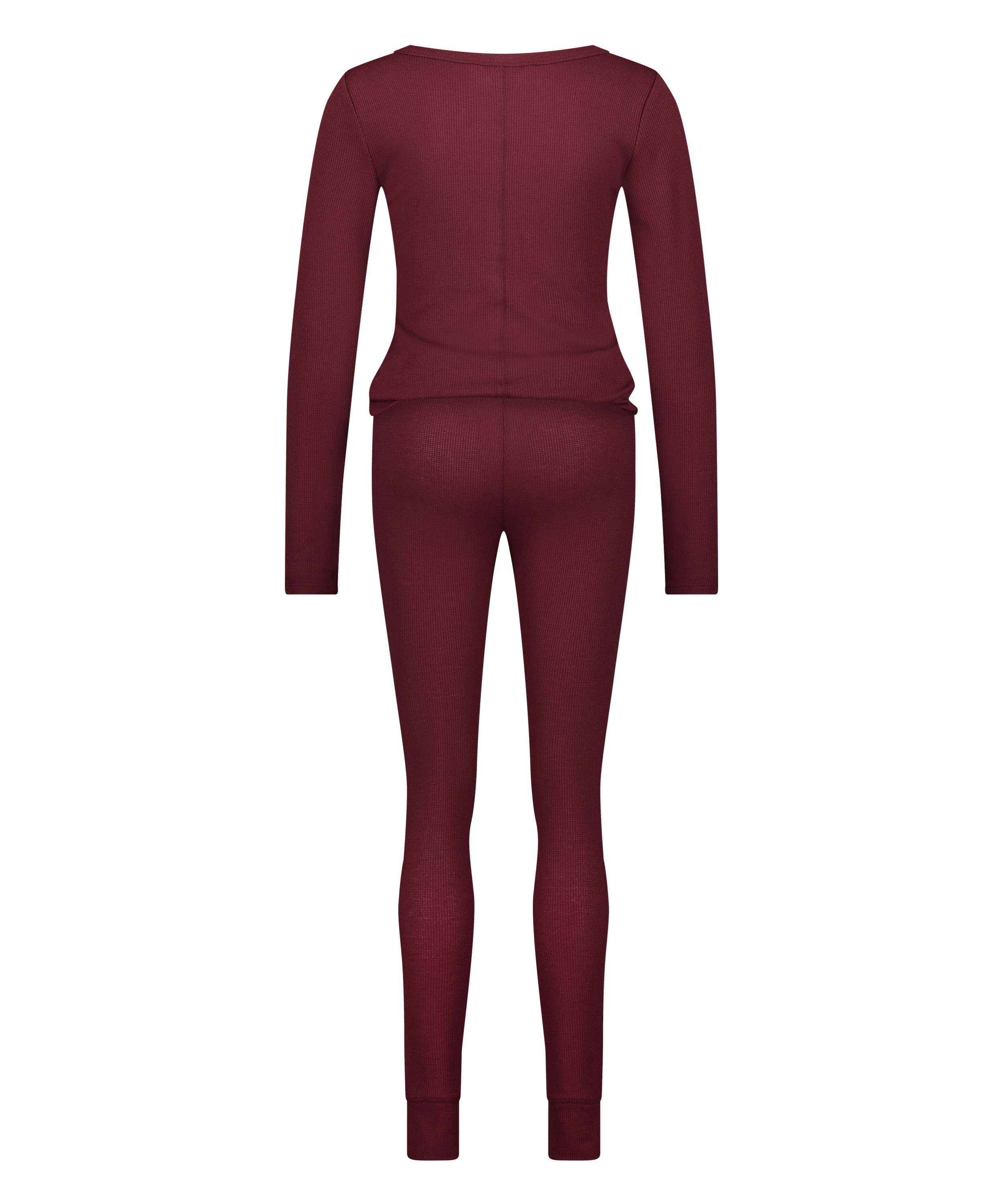 Pyjamasæt Waffle Placket, Lilla, main