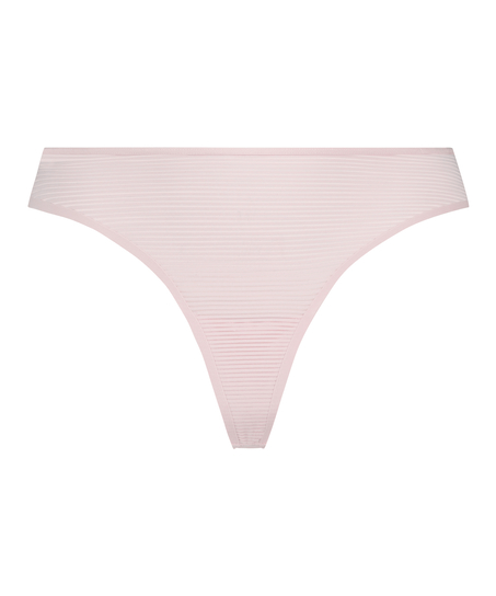Stripe Mesh usynlig g-streng, pink