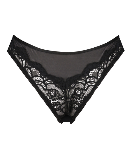 Brasiliansk trusse med høj udskæring Arla, sort