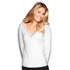Top v-neck lace, hvid