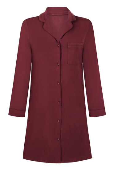 Hunkemöller Langærmet jerseyskjortekjole Essential lilla