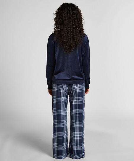 Pyjamass&aelig;t Velours, Bl&aring;