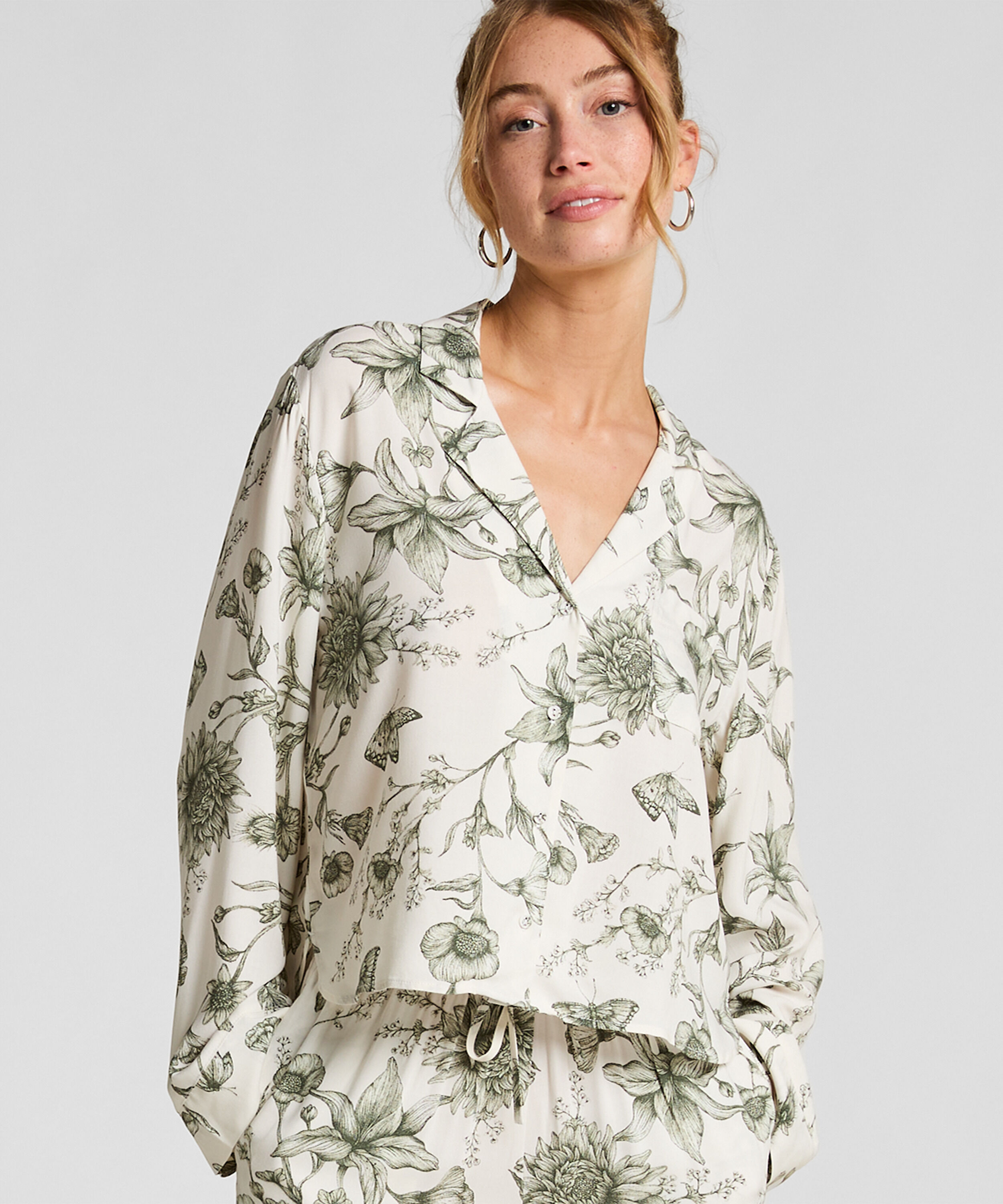 Pyjamatop Storylover, Hvid