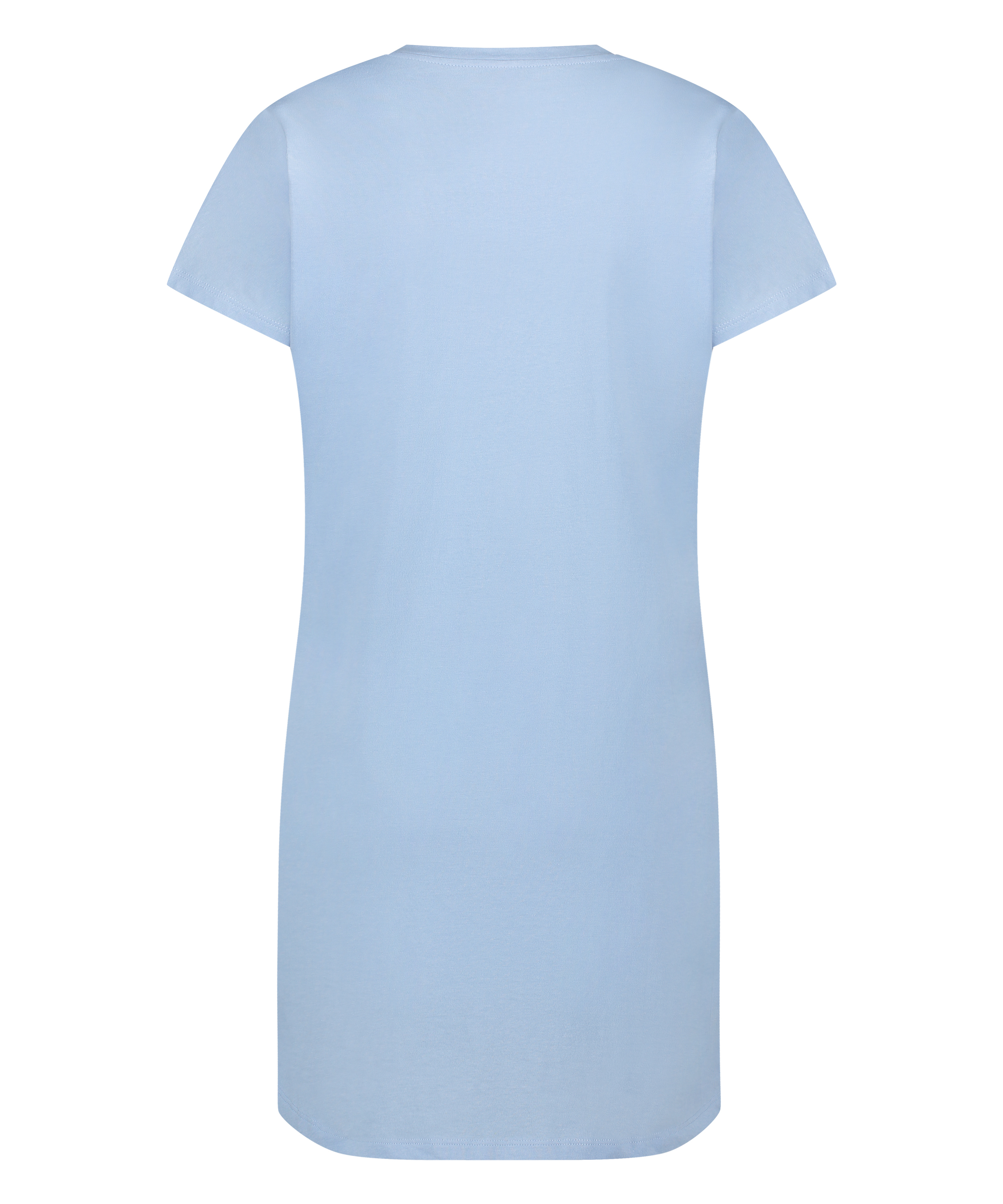 Natskjorte rund hals, Bl&aring;, main