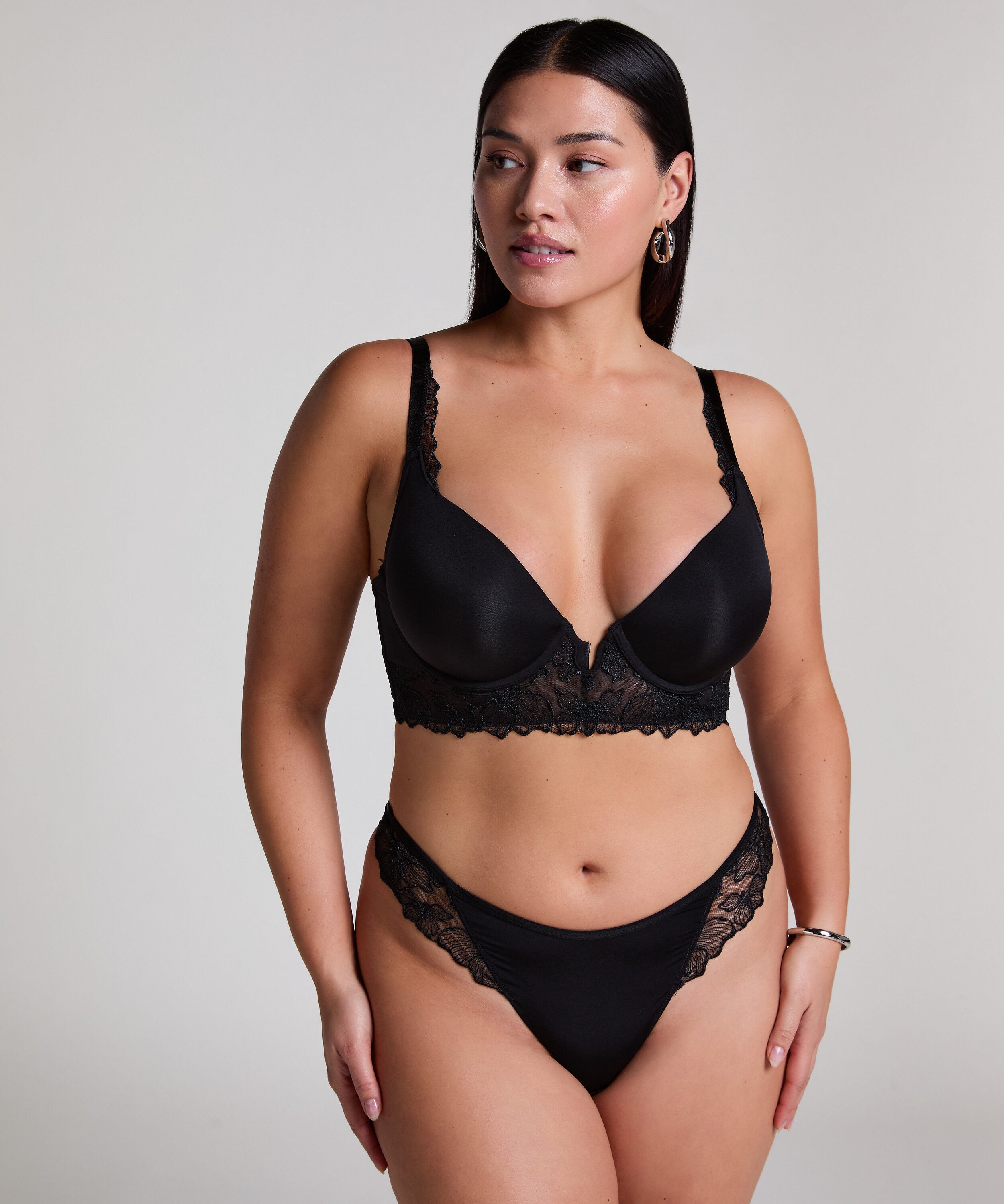 Jemima formstøbt longline bøjle-bh med pushup