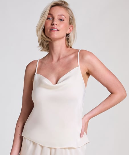 Cami Satin Minimal, Hvid