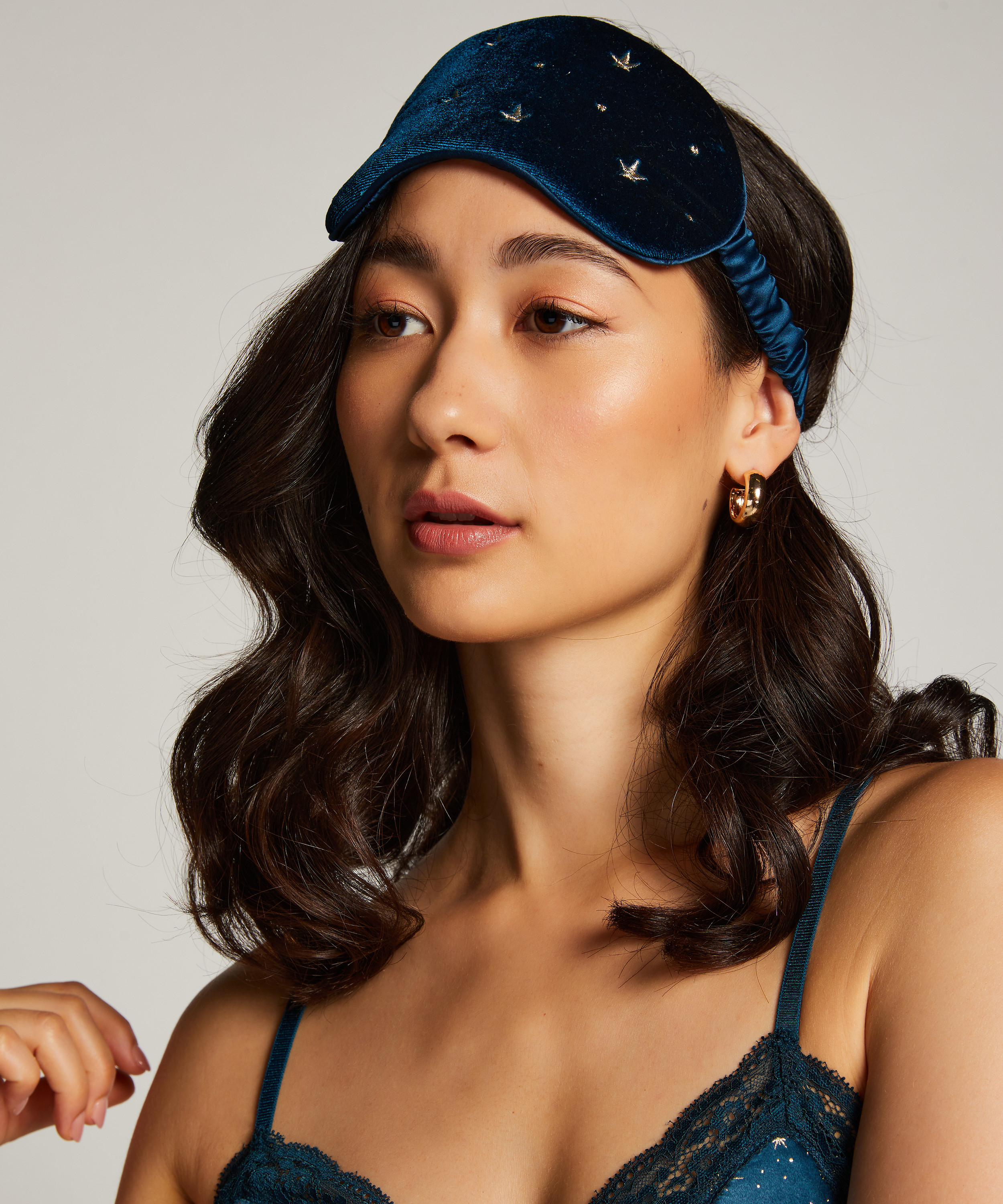 Sovemaske Velours, Gr&oslash;n, main