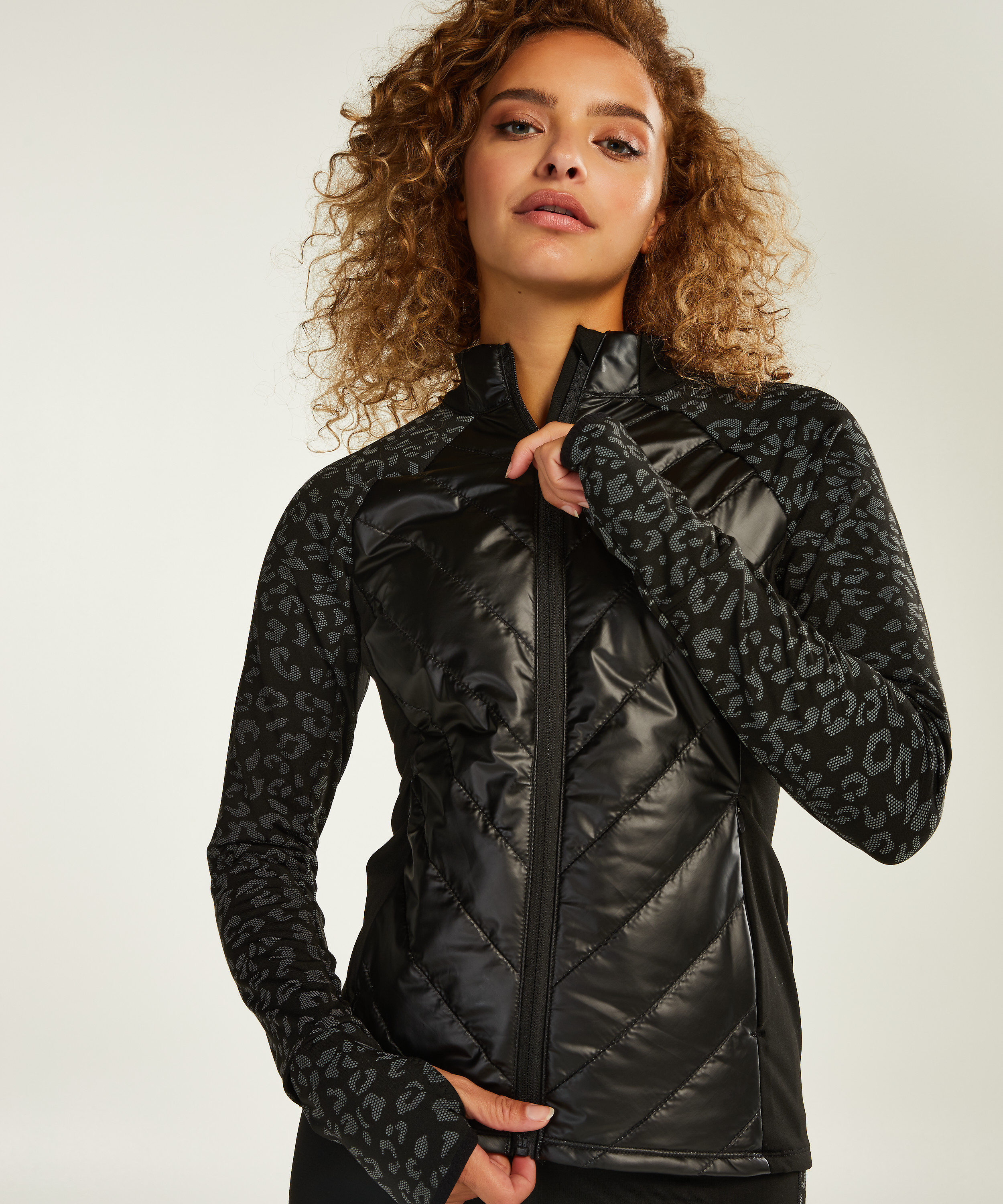 HKMX Reflekterende Winter Leopard Jacket, sort, main