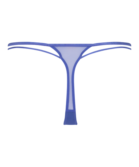 G-streng med h&oslash;j benudsk&aelig;ring Lidia, bl&aring;