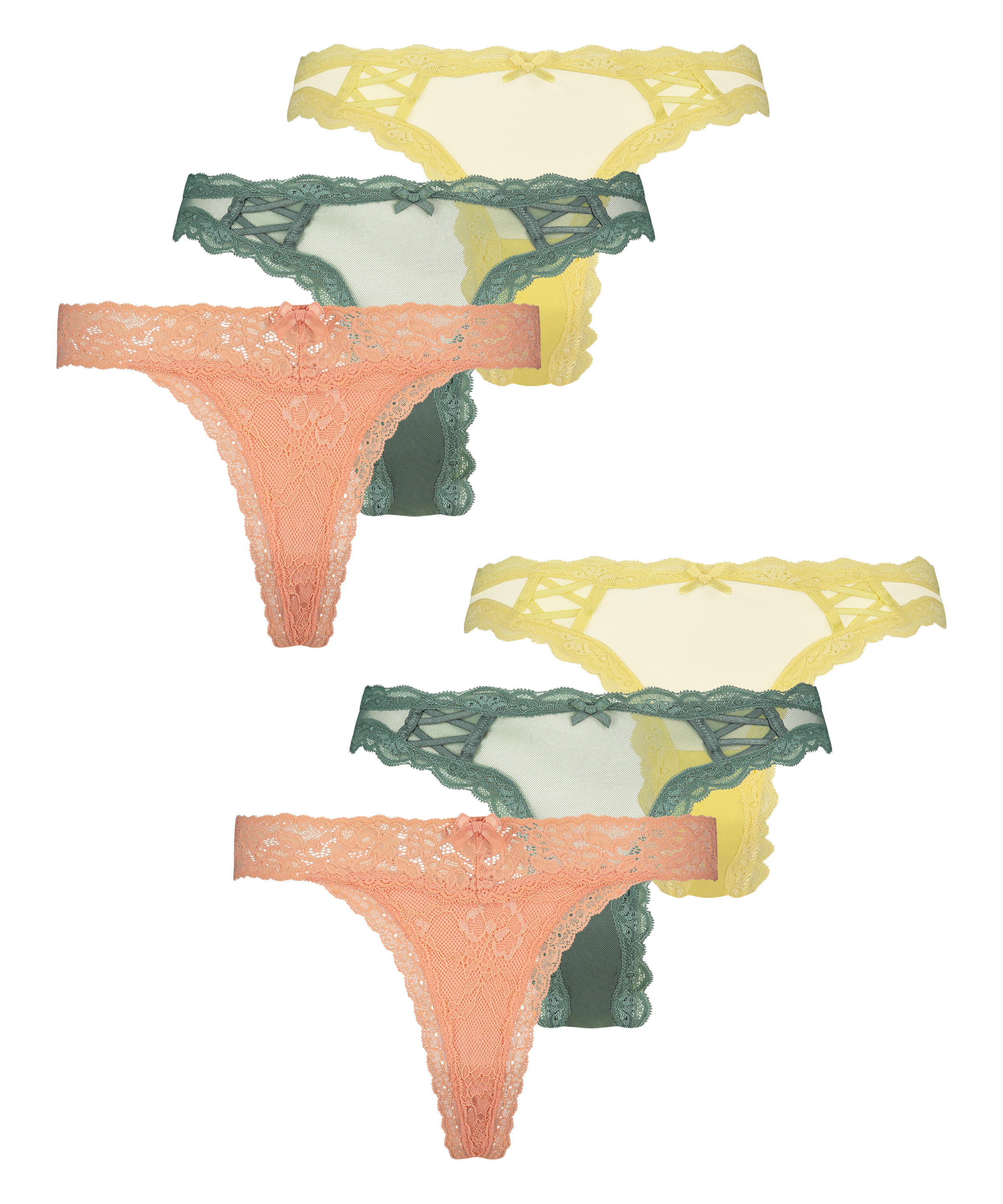 6-pak brasilianske trusser, gul, main