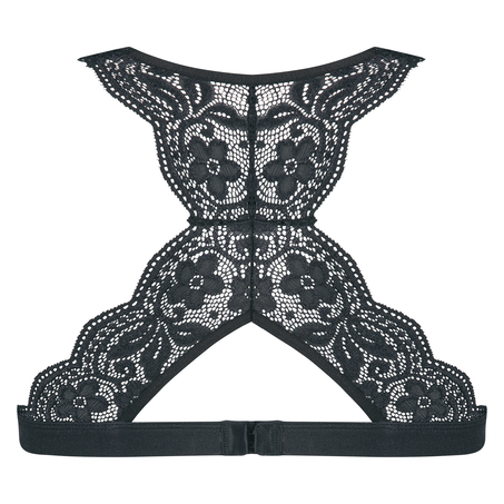 Bralette med halterneck og bryderryg, Sort