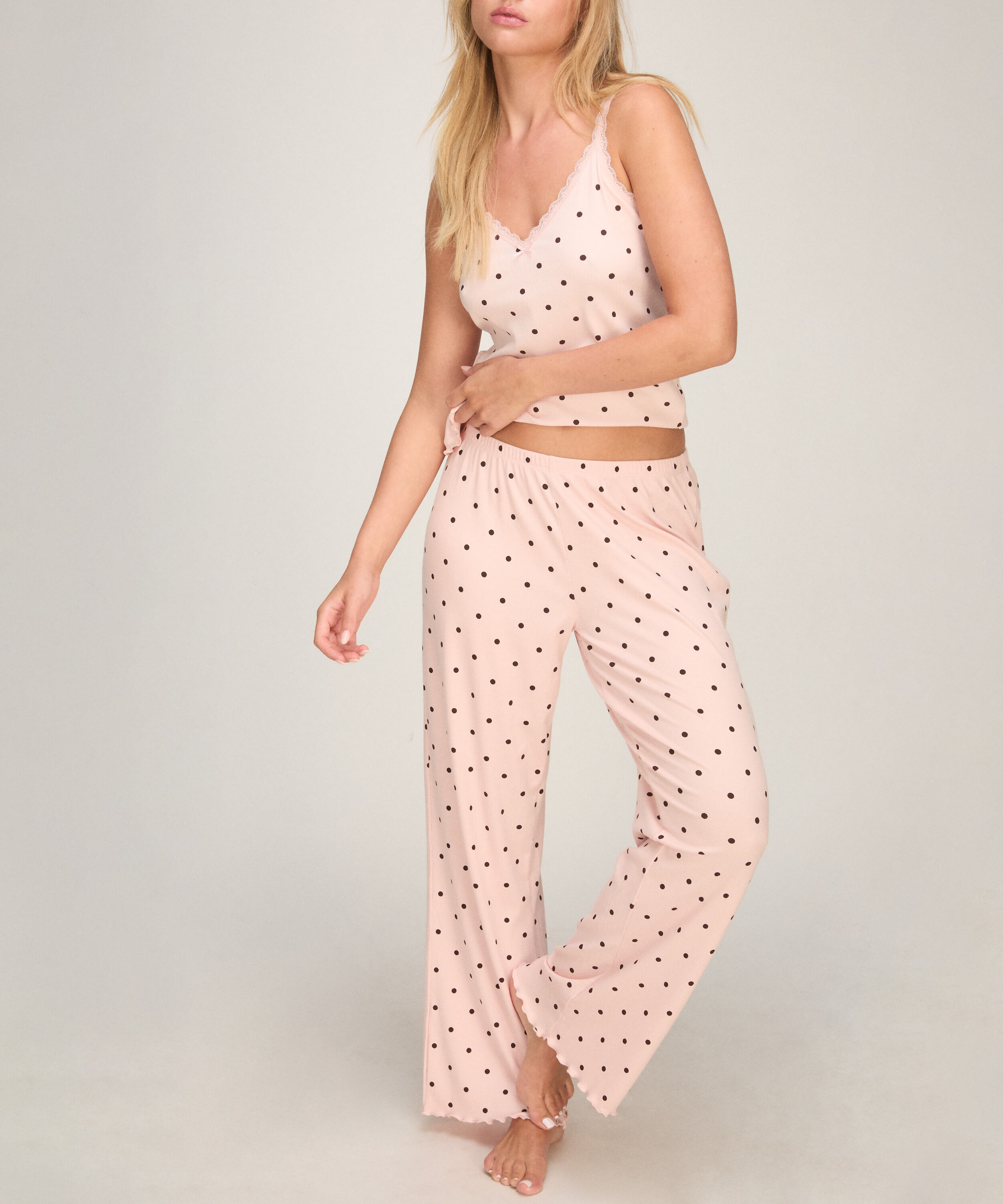 Pyjamasbukser Jersey, Lyserød