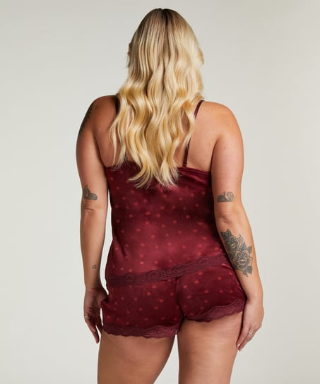 Cami top Velours Lace, Lilla