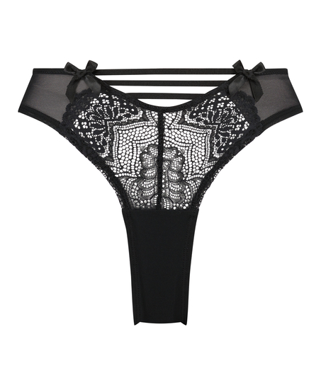 Uma brasilianske trusser med h&oslash;jt snit, sort