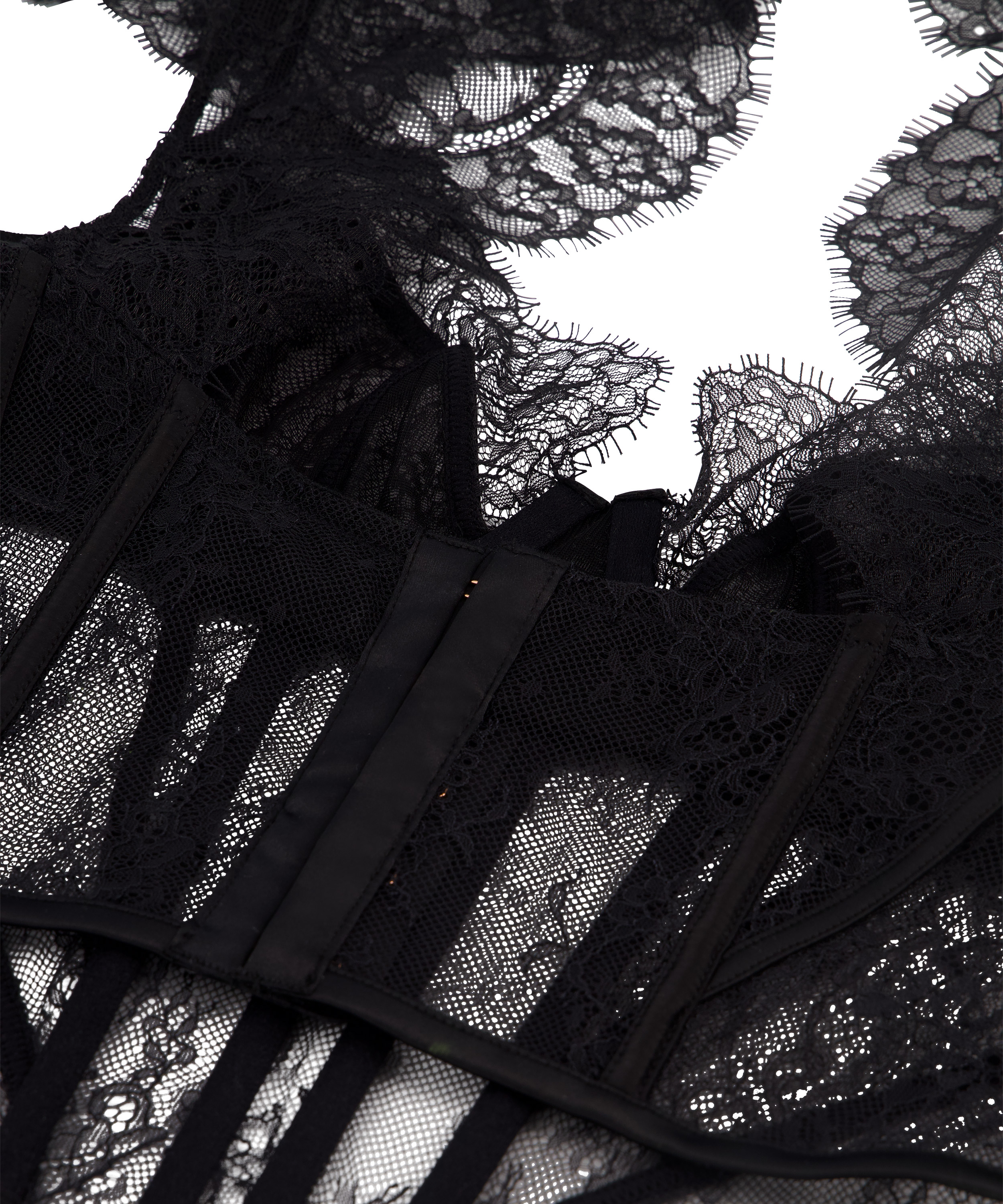 Peplumtop Lace Camille, Sort, main