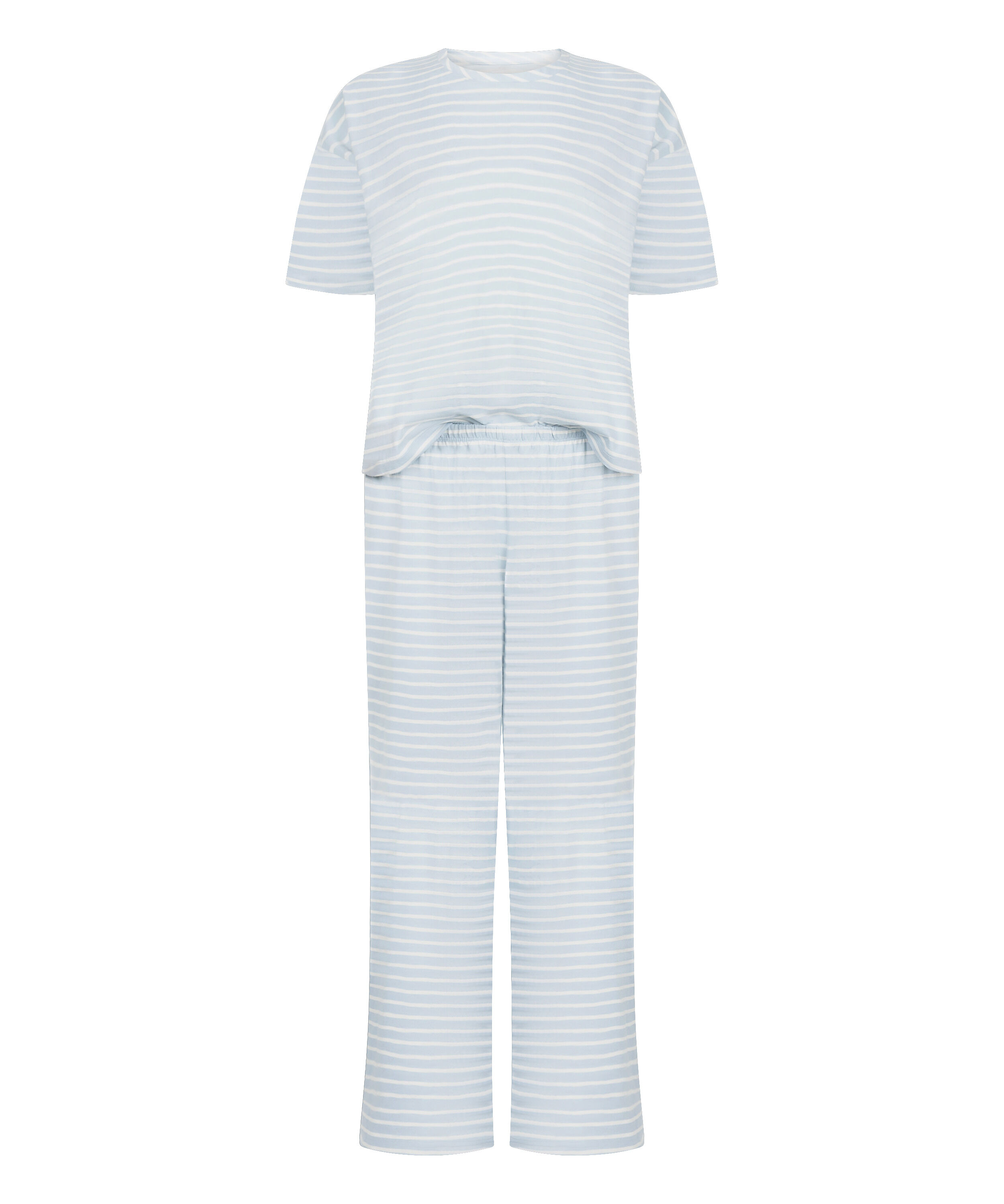 Pyjama Set Cotton Jersey Long, Bl&aring;