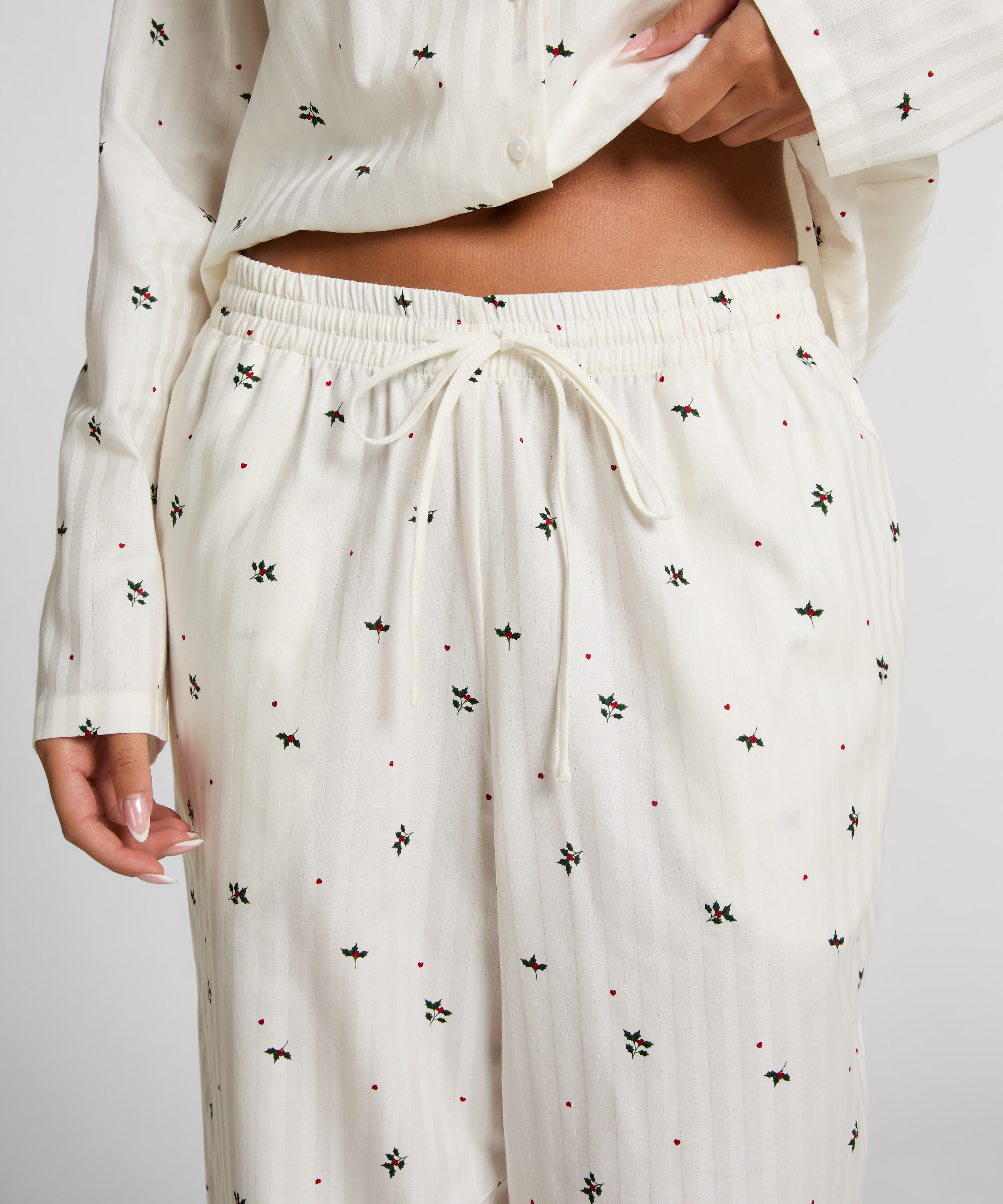 Mistletoe pyjamasbukser, Hvid, main