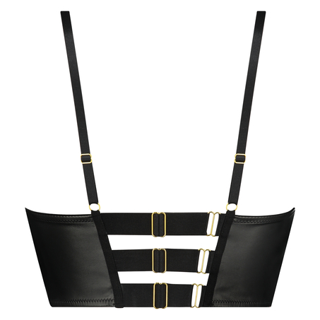 Talia formstøbt longline push-up-bøjle-bh, Sort