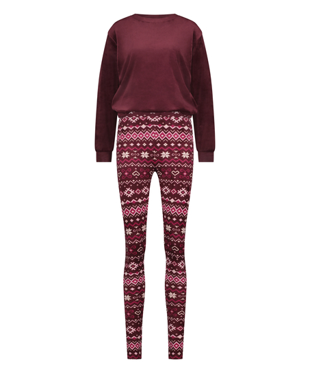 Pyjamasæt med taske, rød