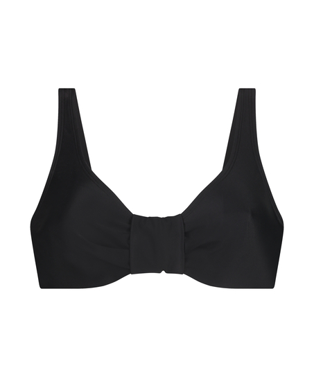 Ikke-formstøbt bikinitop med bøjle Luxe, sort