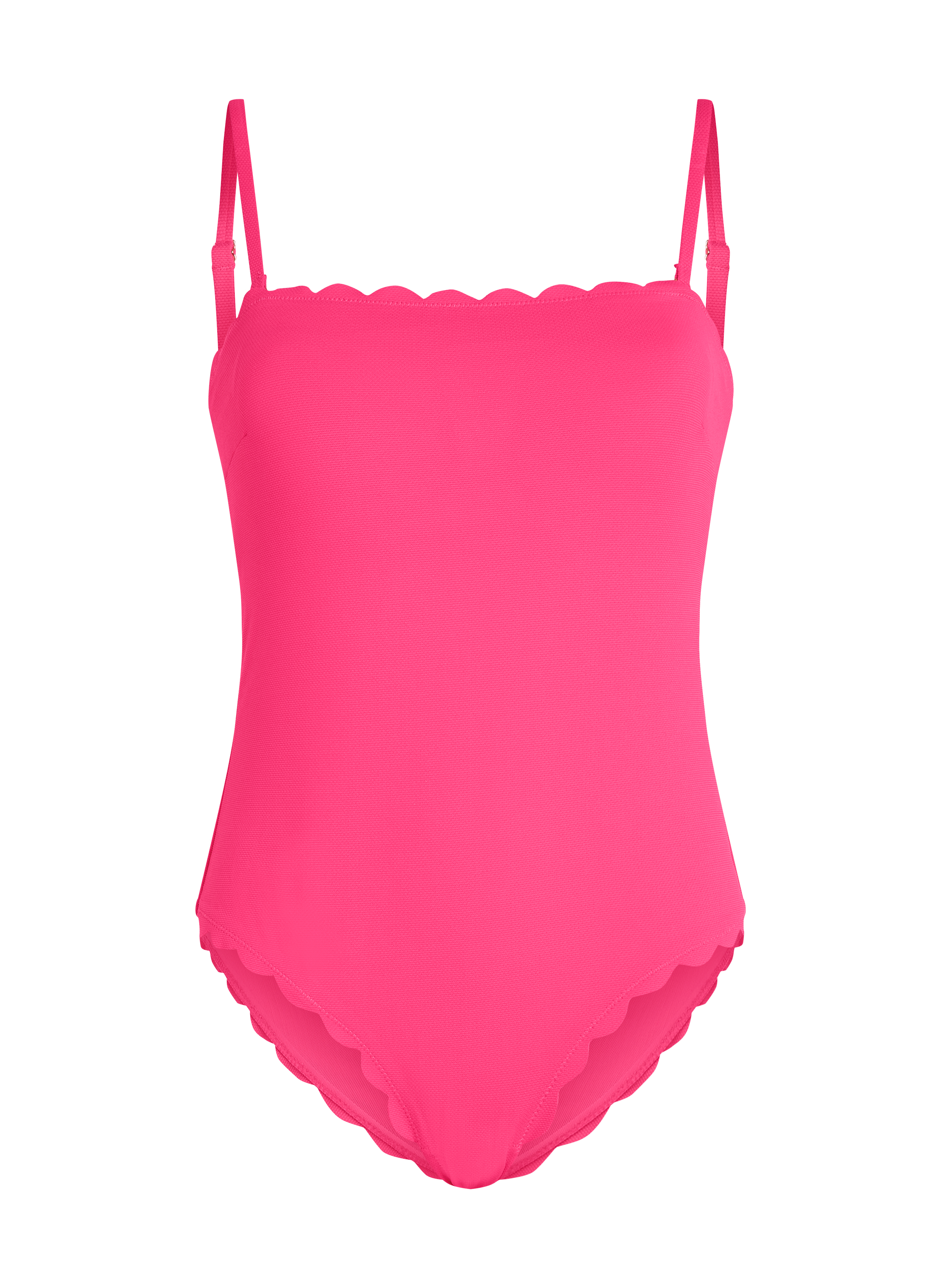 Badedragt Bandeau Scallop, pink, main