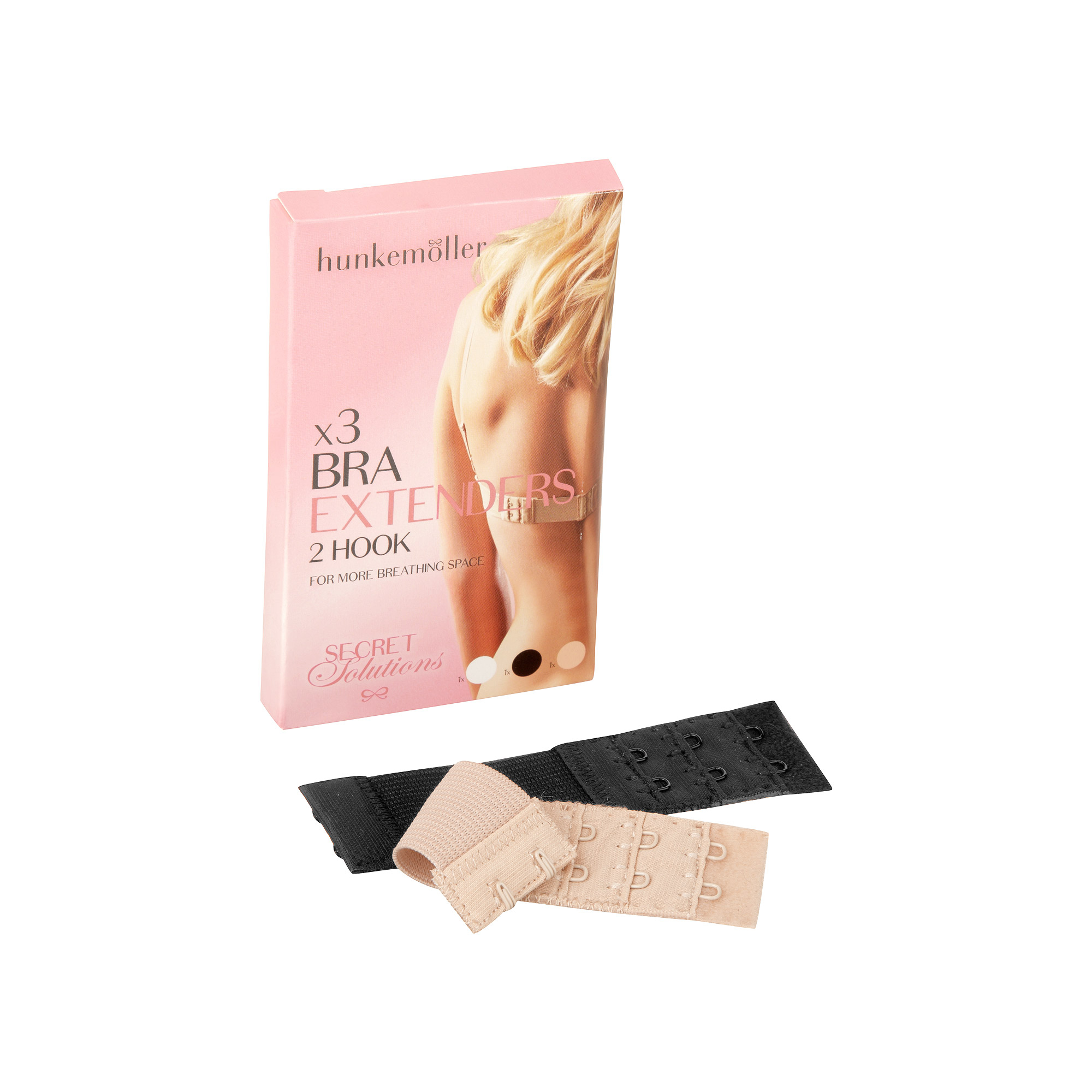 3-pak bh-forlængere, hvid, main