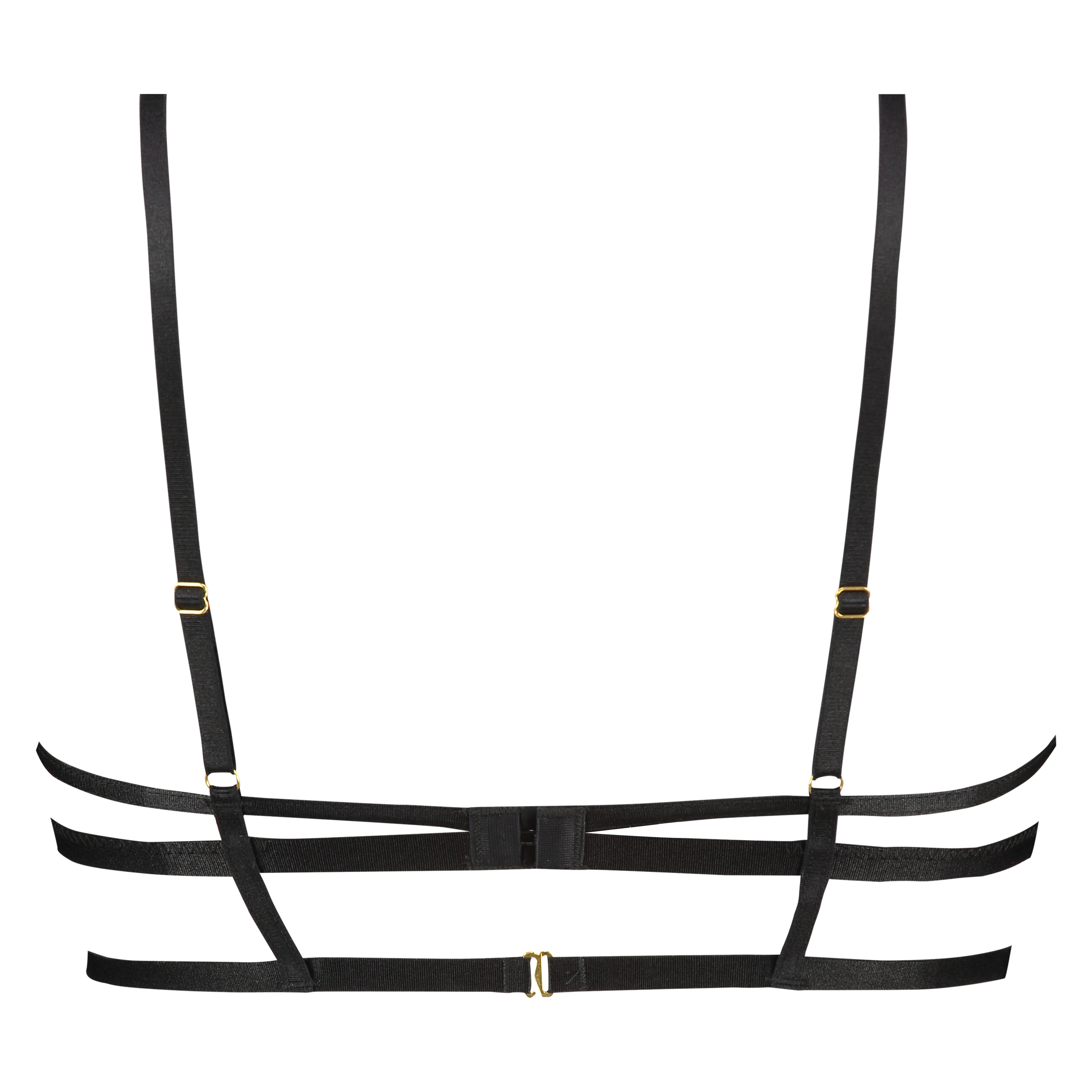 Bella trekant-bralette, Sort, main