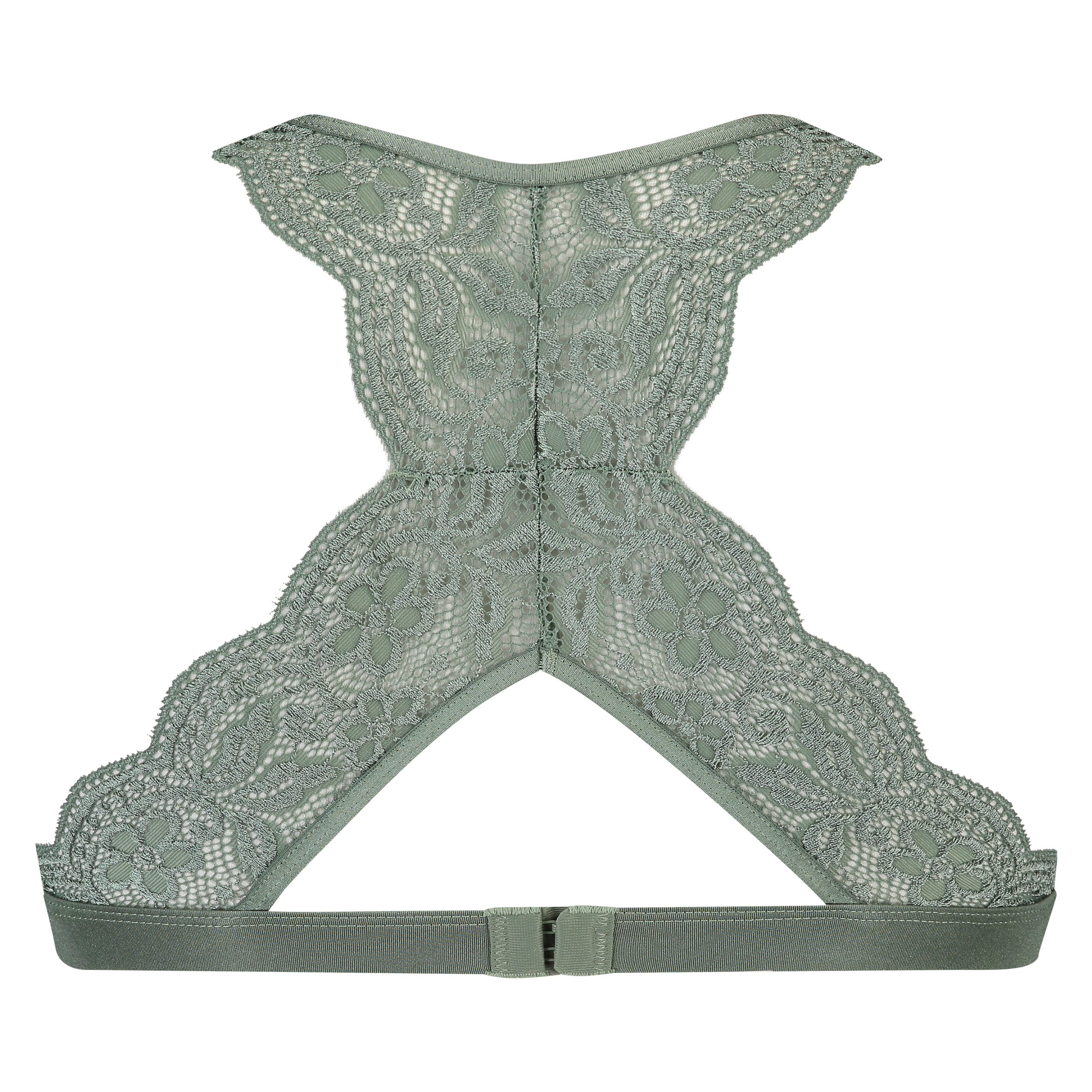 Bralette med halterneck og bryderryg, Grøn, main