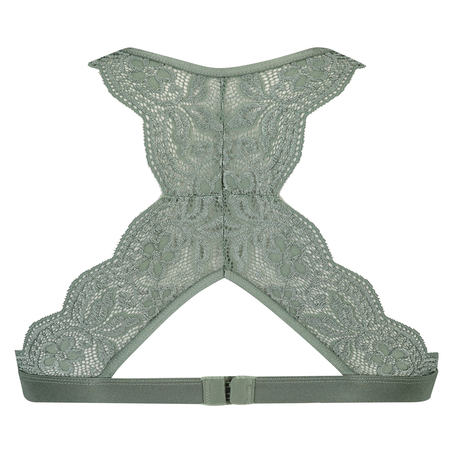 Bralette med halterneck og bryderryg, Grøn