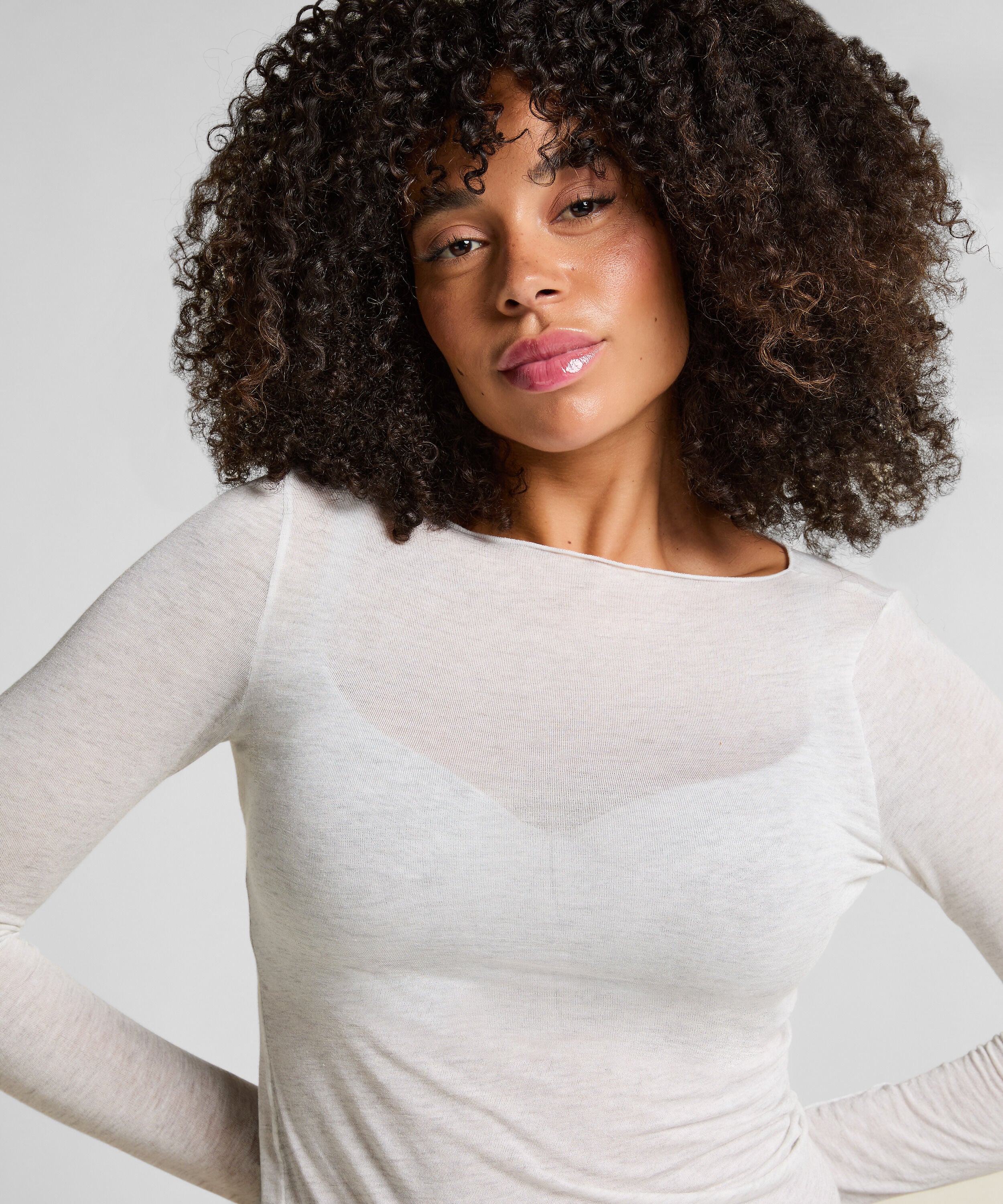 super soft Bådhals Bluse med Cashmere