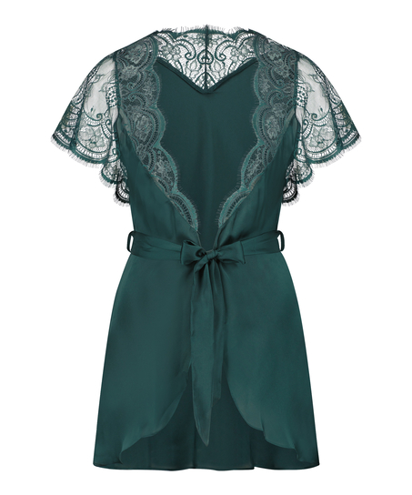 Kimono satin Coco, Gr&oslash;n