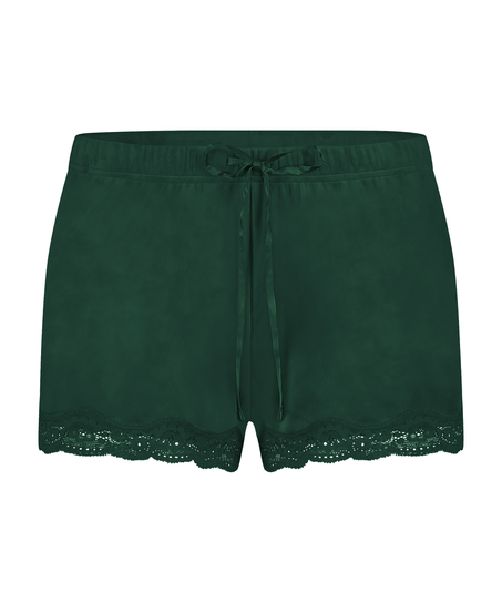 Shorts velour Lace, Gr&oslash;n