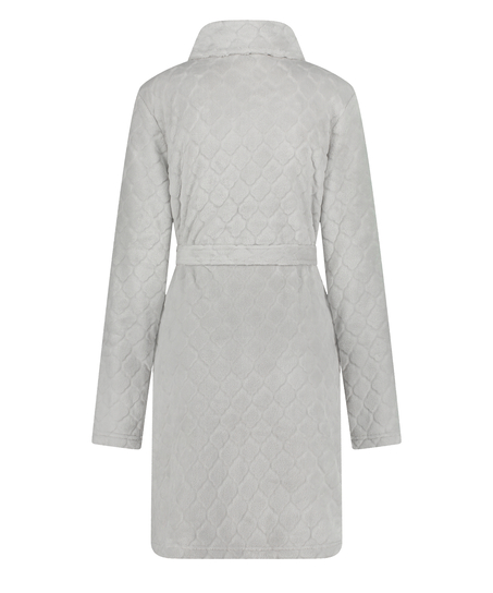 Badekåbe Zip Fleece, Grå