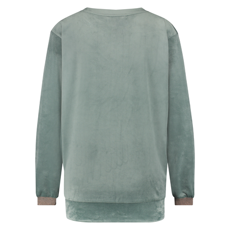 Top velour Lurex, Gr&oslash;n