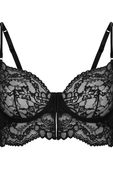 Hunkemöller Sabrina ikke-formstøbt longline bøjle-bh sort