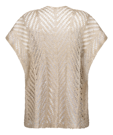 Beach-kaftan med pailletter, Beige