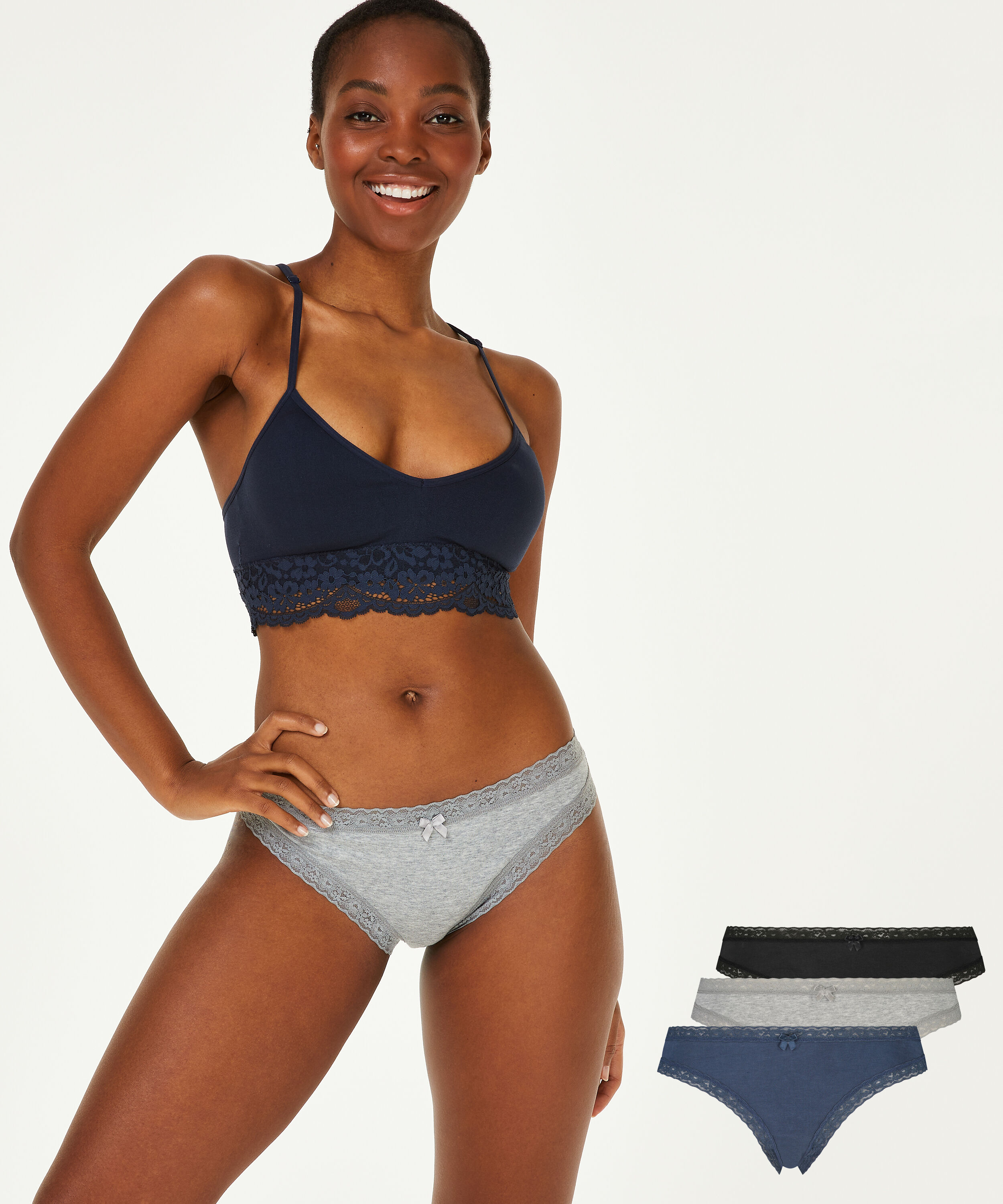 3 par trusser, bl&aring;