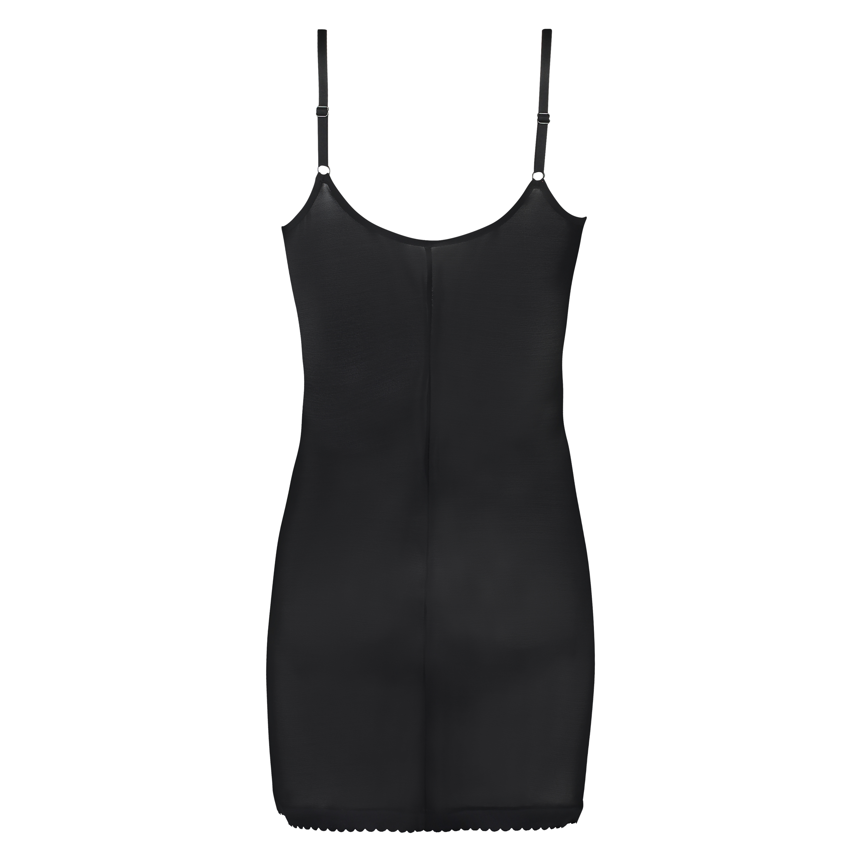 Opstrammende kjole i scuba-stof - Level 3, sort, main