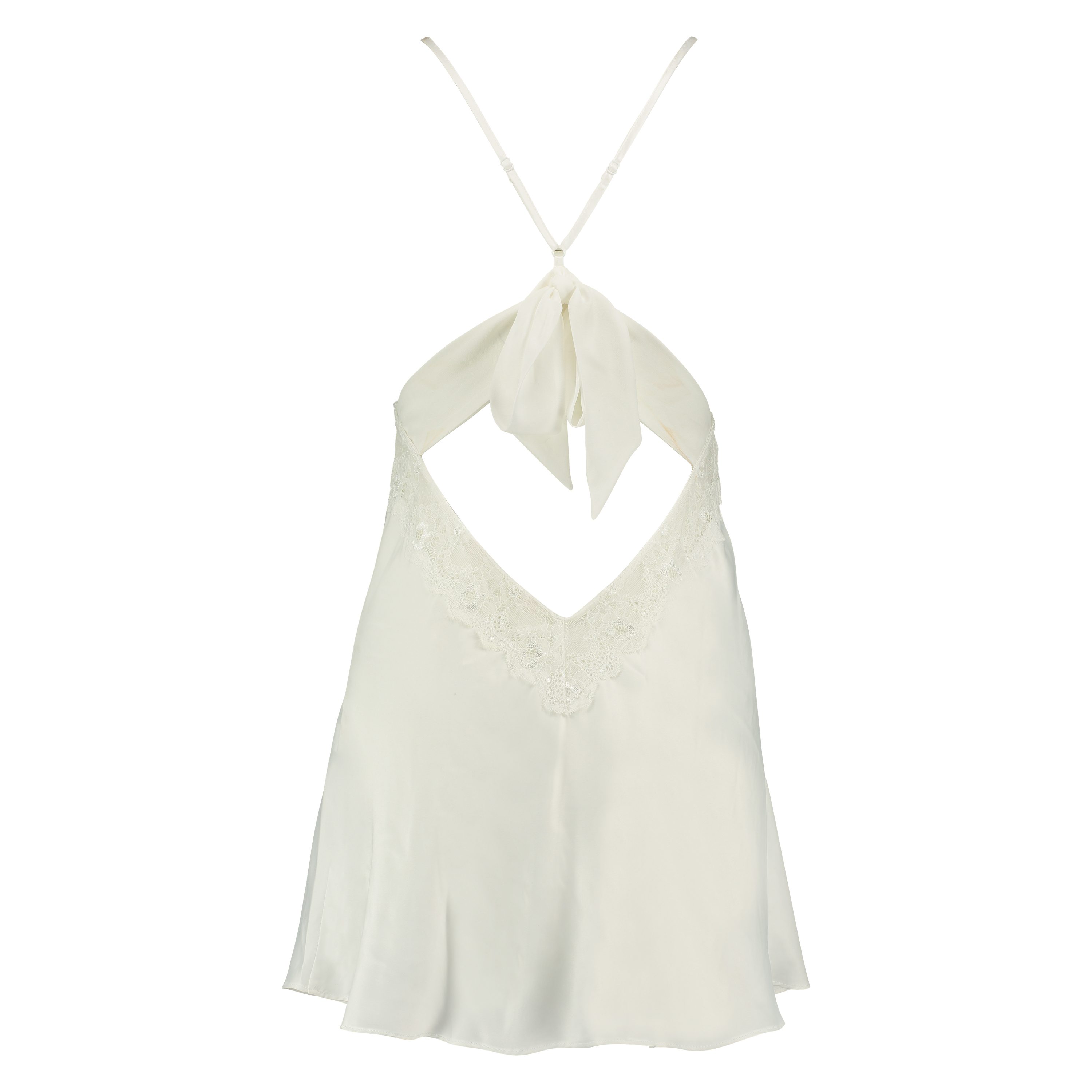 Lessie Satin natkjole, hvid, main