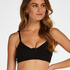 Bralette Rib Baddie, Sort