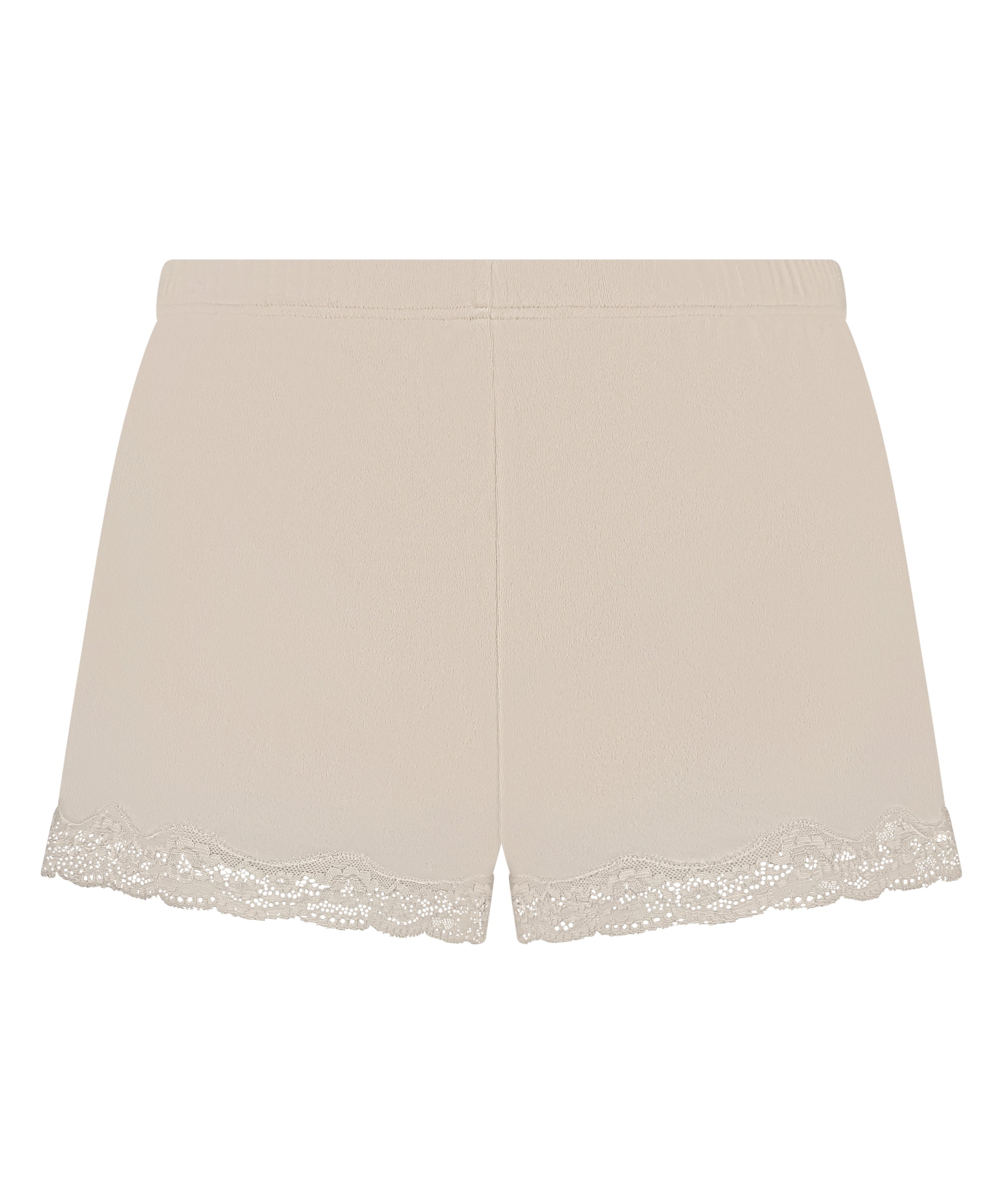 Short i velour og blonde, Beige, main
