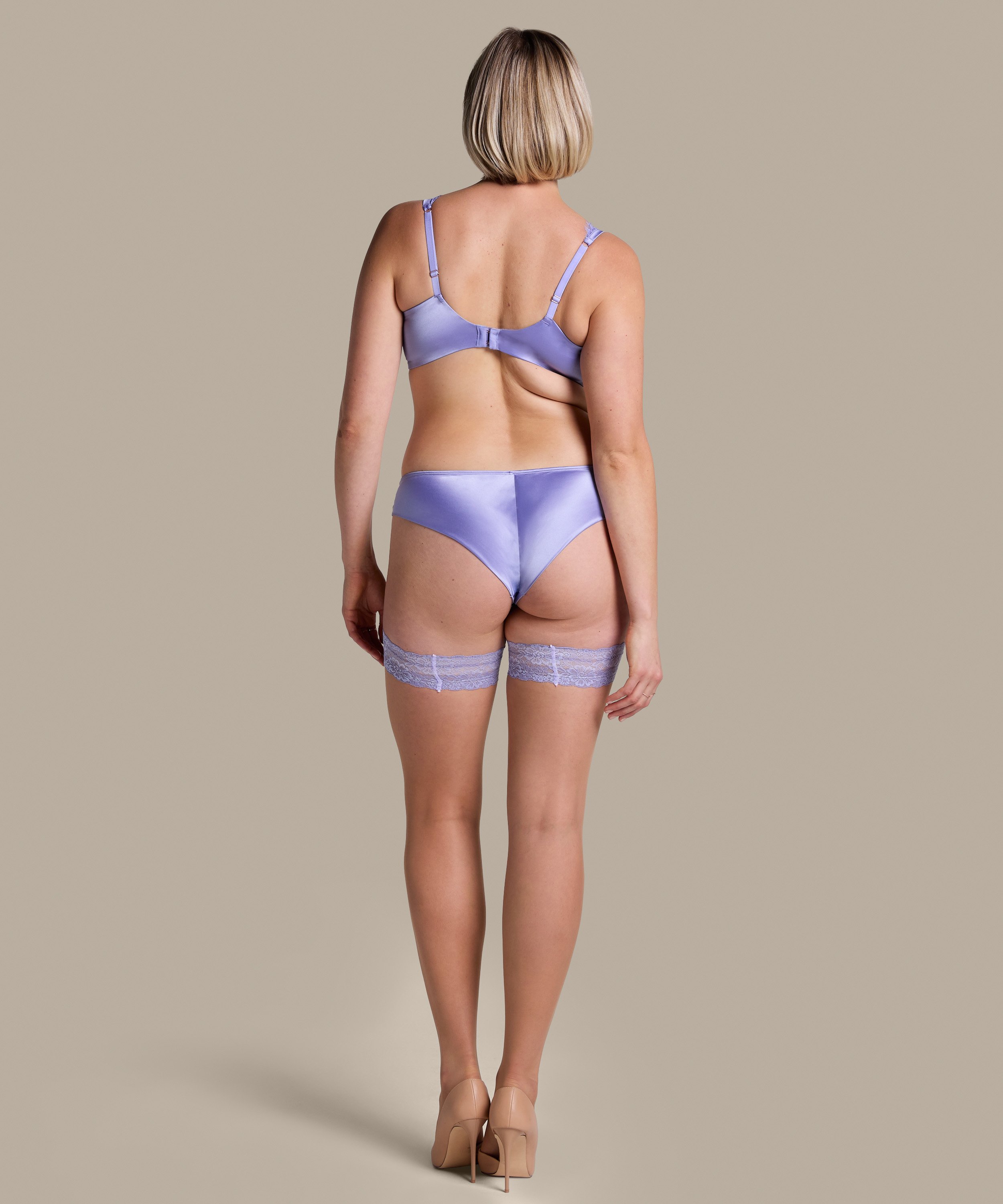 Charlie selvsiddende strømper, Lilla, main