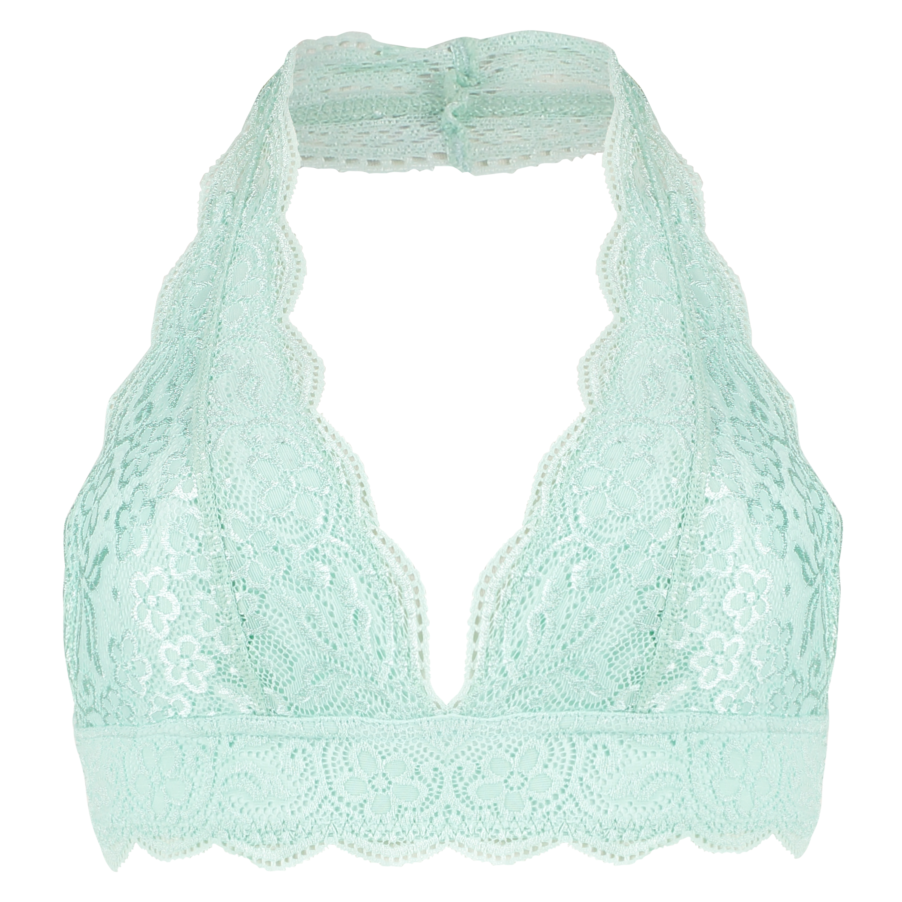Halter Lace bralette, Grøn, main