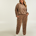 Tall joggingbukser velour, Brown