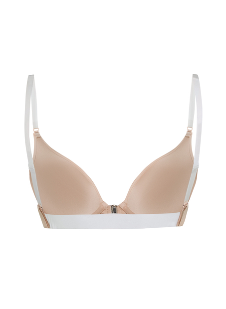 Formstøbt push-up-bøjle-bh Transparant, Beige