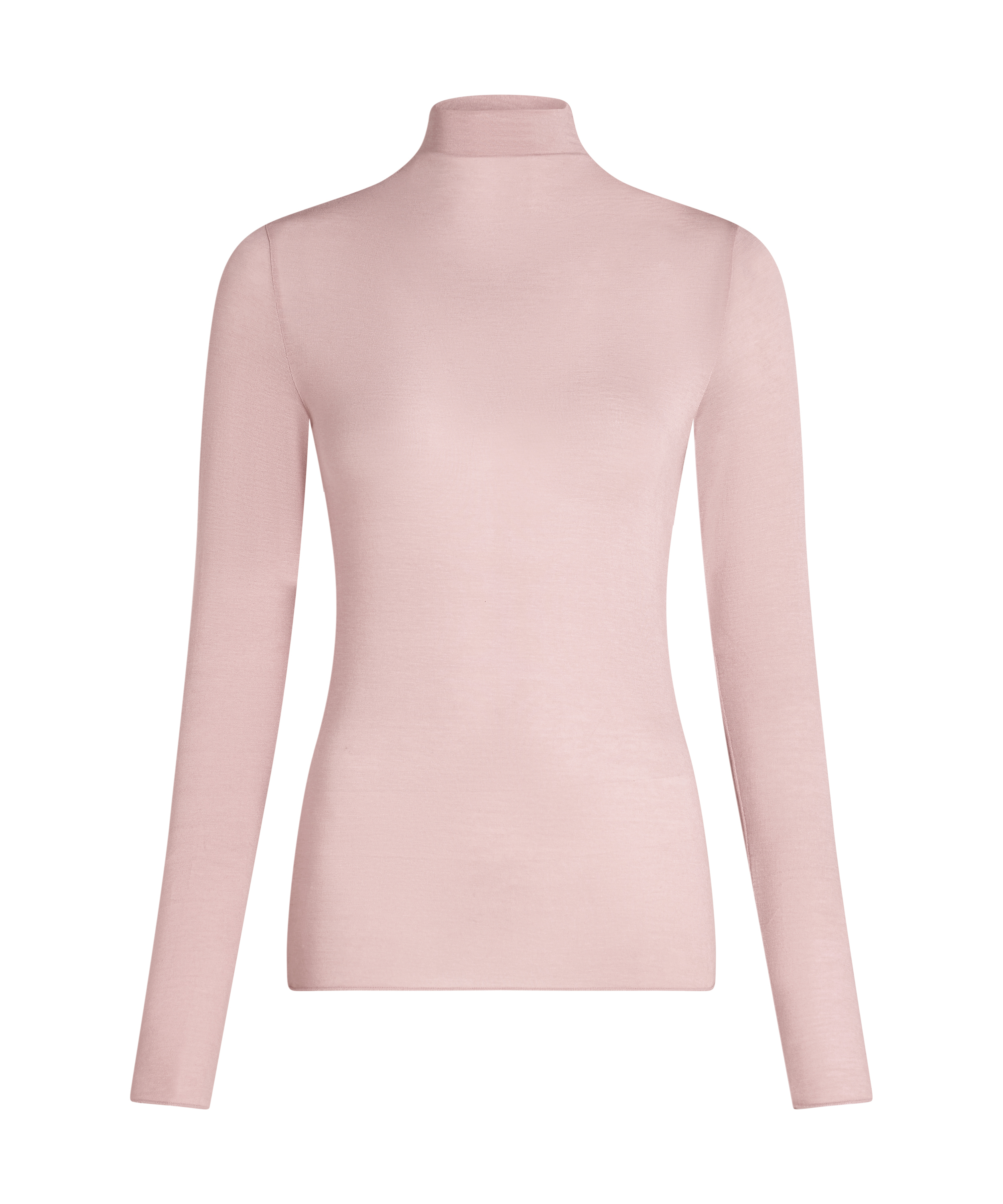 super soft rullekrave bluse med cashmere, Lyserød, main