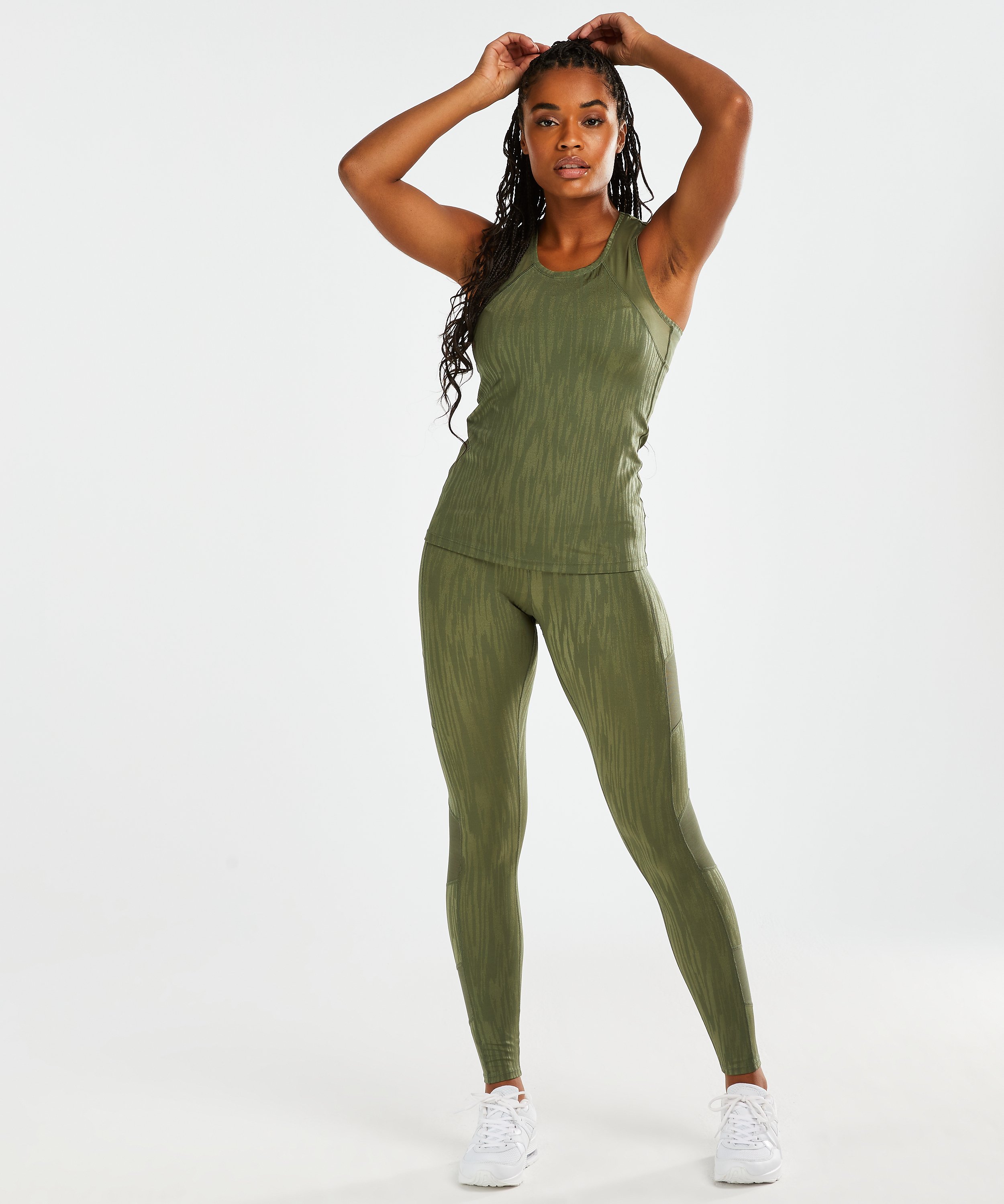 HKMX Sport slim fit tank top, Grøn, main