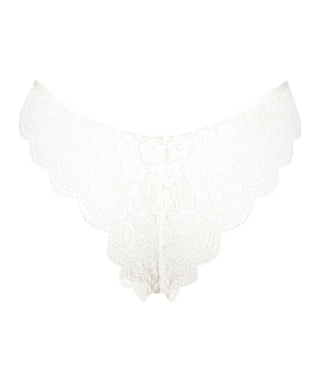 High leg brasiliansk trusse, hvid