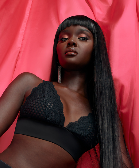 Bralette Duckie, Sort